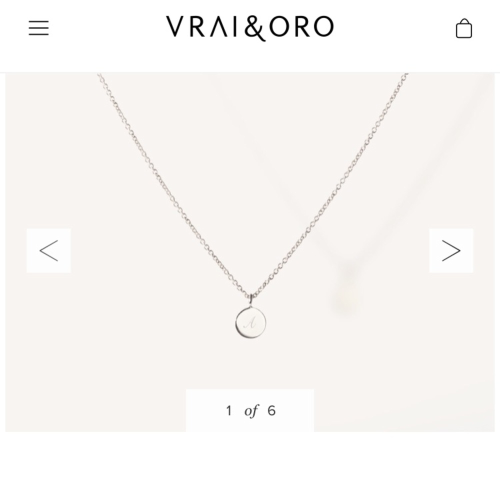 Vrai and Oro white gold K necklace